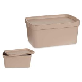 Caja Plastico Con Tapa 7,5L Beige Kipit 21X14CM (12 Unidades) Precio: 44.89000054. SKU: B12PNPL7V9