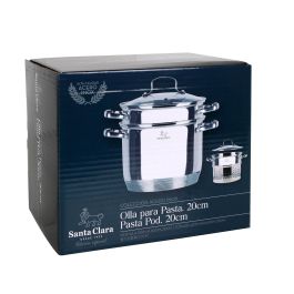 Santa Clara Olla Pasta con Tapa 20 cm, 4.5L (2 Unidades)