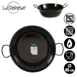 Sartén Honda Esmaltada La Dehesa 45 cm, Acero Esmaltado, Negro (3 Unidades) Sartén Honda Esmaltada La Dehesa 45 cm, Acero Esmaltado, Negro (3 Unidades)