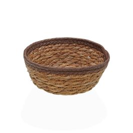 Cesta Redonda Marrón Versa 18x7 cm - Alga y Papel (2 Unidades) Precio: 3.88999996. SKU: B1FQLN3HRX