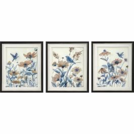 Cuadro Shabby DKD Home Decor Azul Beige 2 x 60 x 50 cm (3 Unidades) Precio: 89.74812. SKU: S3018117