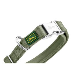 Hunter Collar Inari Alu-Strong L para Perro, Cuello 40-55 cm, 20 mm Ancho, Verde, Ajustable, Cierre Alu-Strong 200kg
