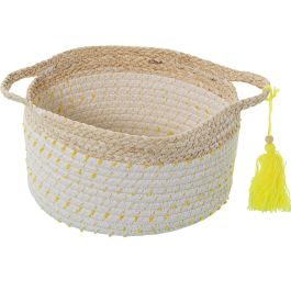 Juego de Cestos Alexandra House Living Blanco Fibra natural 25 x 14 x 25 cm 30 x 16 x 30 cm 2 Piezas