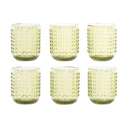 Vaso Basicos DKD Home Decor Verde 7.5 x 9.5 x 7.5 cm Set de 6