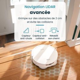 EZICLEAN All In One Z12 Ultra - Robot aspirador y mopa conectado con base de vaciado - 270 min - 14,4 V - 1,8 L - Blanco