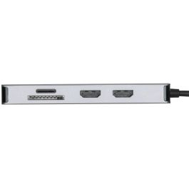 Targus DOCK423EU Replicador de Puertos USB-C 3.2 Gen 1 Base para Portátil, 100W PD, HDMI, Lector SD/MicroSD, Ethernet, Plata