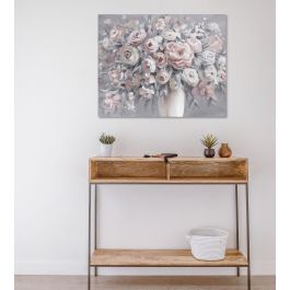 DKD Home Decor Cuadro Tradicional Multicolor Lienzo Pino Florero 100 x 80 x 3.7 cm (2 Unidades)