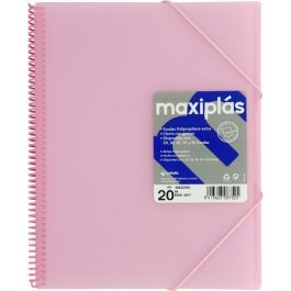 Grafoplás Carpeta con Fundas Maxiplás A4 20 Fundas, Espiral PVC, Cierre con Gomas, Polipropileno Rígido Translúcido, Rosa Soft Precio: 4.49999968. SKU: B1GZQWA26T
