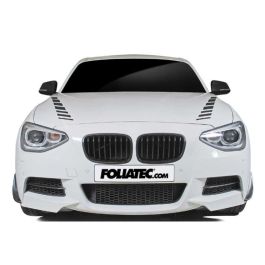Foliatec FO33944 Pegatina para Coche Diseño Sombras Plata PVC 9x77cm - Resistente a Intemperie y Lavado, Fácil Aplicación, 2 Piezas con Escobilla
