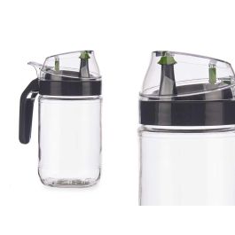 Vivalto Aceitera de Cristal con Aireador Negro 660 ml – Botella de vidrio y plástico 12x18.5x87.7 cm (Set de 10)