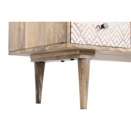 DKD Home Decor Mesa Centro Boho Natural Blanco 120 x 60 x 45 cm