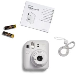 Fujifilm Cámara Instantánea Mini Instax 12 con Flash Automático y Modo Selfie, Azul Pastel
