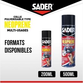 Sader 30611555 Spray de Pegamento Adhesivo en Aerosol Tipo Neopreno para Todos los Sustratos