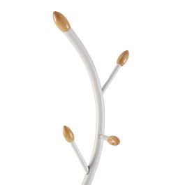 Perchero Blanco Con Detalles En Madera Versa 179CM