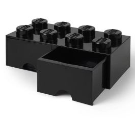 LEGO Brick Drawer 8 – Cajón Organizador Apilable Ladrillo LEGO – Negro