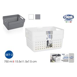 Inde Set-2 Cesta Multiusos 15.5x11.5x7.5 cm (36 Unidades) Precio: 80.6465. SKU: B1JSFNM46A