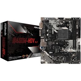 ASRock B450M-HDV R4.0 Placa Base Micro ATX AMD B450 Socket AM4 Compatible con AMD Ryzen - 90-MXB9N0-A0UAYZ