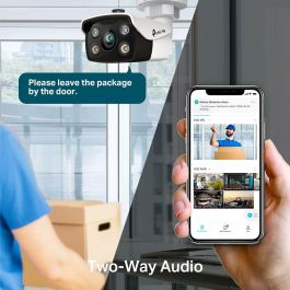 TP-Link VIGI C350(2.8MM) Cámara IP Bala 5MP Exterior con Visión Nocturna 30m, Audio 2 Vías y PoE para Techo