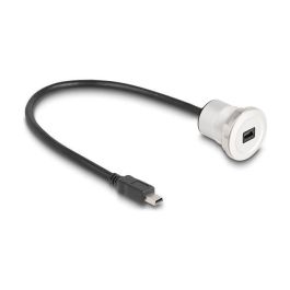 DeLOCK 88186 Cable USB 2.0 Mini-B Macho a Hembra, Aluminio, 30cm, Negro y Plata Precio: 18.029. SKU: B17K9684F3
