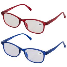 Sensly Juego de 2 Gafas de Lectura Antirreflejantes con Monturas Surtidas y Graduaciones +2.5/+3/+3.5