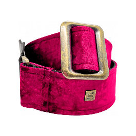 GETM Correa para Guitarra y Bajo - Terciopelo Triturado Borgoña, Nailon y Piel, Ajustable hasta 165 cm