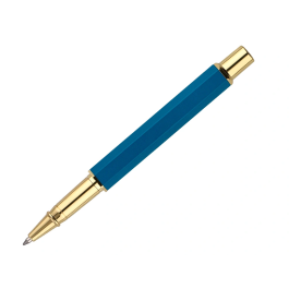 Belius Macaron Bliss Bolígrafo Forma Hexagonal Rosa/Azul y Dorado Tinta Azul Punta 0,8 mm