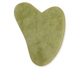 Idc Institute Piedra Gua Sha de Jade Natural 1 ud - Utensilio Facial Antiarrugas, Elimina Toxinas, Tonifica y Suaviza la Piel