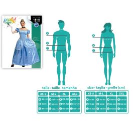 Disfraz Princesa Azul Mujer Adulto Vestido XL