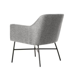 DKD Home Decor Sillón Scandi Gris Claro Negro 62 x 76.5 x 66 cm