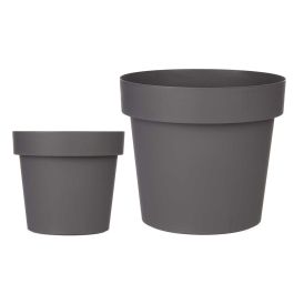 Maceta de plástico gris Ibergarden 25 cm de diámetro (12 Unidades) Precio: 30.68999956. SKU: B1799G57J6