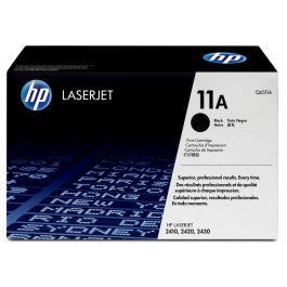HP 11A Black Original LaserJet Toner Cartridge para Impresión Profesional de Documentos Monocromo