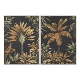 Lienzo Home ESPRIT Negro Verde Dorado Palmeras Tropical 103 x 4,5 x 143 cm (2 Unidades) Precio: 193.49999955. SKU: B13LLANCHF
