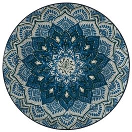 Home Deco Factory Vajilla de Cerámica 12 Piezas Mandala Azul