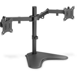 DIGITUS DA-90401 Soporte de escritorio para 2 Monitores de 15-32" hasta 8kg por pantalla, Stand Independiente, Negro