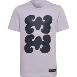 Camiseta de Manga Corta Infantil Adidas Marimekko Ciruela