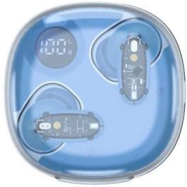 Mars Gaming Auriculares Bluetooth MHIB2BL con Estuche de Carga, Bluetooth 5.4, 24h Autonomía, Color Azul