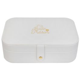 The Concept Factory Joyero Rectangular Emotion Compartimentado Para Casa y Viajes