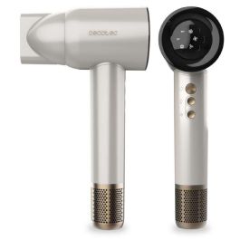 Cecotec Secador de Pelo DryGlam Waves Champagne 1600W Plasma Coanda 4en1 Pantalla Digital