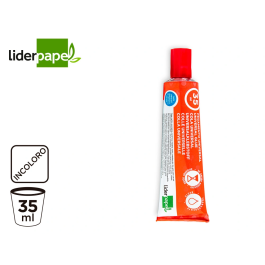 Liderpapel Pegamento Universal Transparente 35 ml para Cartón, Porcelana, Madera, Vidrio, Metal y Más