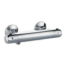 Rousseau Grifo mezclador termostático de ducha Volga 2, cromado, antiescaldado, ahorro agua Ecostop, cuerpo de latón, 150mm