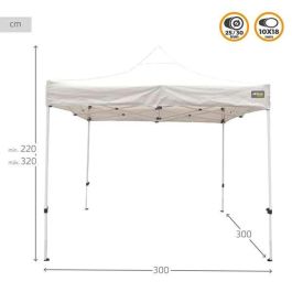 Color Baby Cenador Plegable con Altura Ajustable 300x300x220 cm, Acero y Oxford 420D, con Bolsa de Transporte