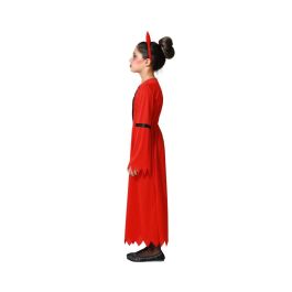 Disfraz Demonia Niña Infantil Halloween Vestido y Cuernos Talla 3-4 Años Disfraz Demonia Niña Infantil Halloween Vestido y Cuernos Talla 3-4 Años
