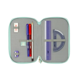 Estuche Escolar con Accesorios Disney Azul 12,5 x 19,5 x 5,5 cm 37 Piezas