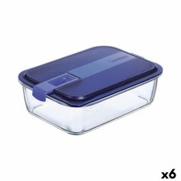 Fiambrera Hermética Luminarc Easy Box Azul Vidrio (6 Unidades) (1,97 l) Precio: 78.58999973. SKU: S2709835