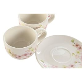 Cafe Romantico DKD Home Decor Rosa Blanco 18 x 20 x 20 cm Set de 6