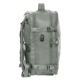 Safta Mochila de Viaje y Cabina para Portátil de 15,6 pulgadas, con Licencia Oficial Real Madrid, Color Gris - Medidas 29x44x19 cm