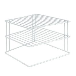 Metaltex Rinconera de 3 alturas 'Silos' 25x25x19cm, alambre plastificado LDPE, recubrimiento Polytherm Metallic