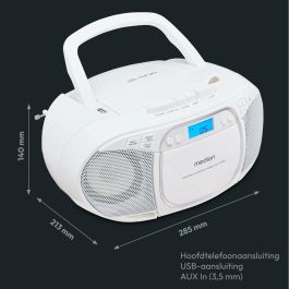 Medion MED4061275196498 Radio CD FM 2x2.2W RMS Blanco