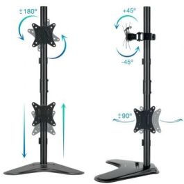 Soporte de Sobremesa para 2 Monitores TooQ DB1703TNV-B/ Giratorio/ Inclinable/ hasta 9kg Soporte de Sobremesa para 2 Monitores TooQ DB1703TNV-B/ Giratorio/ Inclinable/ hasta 9kg