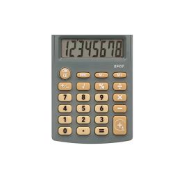 Liderpapel xf07 Calculadora de Bolsillo 8 Dígitos Solar y Pilas Gris 98x62x8 mm